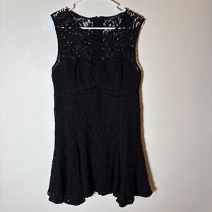Victoria's Secret Black Lace Fit and Flare Dress‎ Size 12